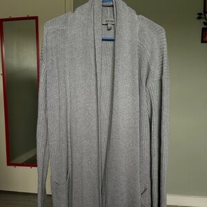 Kenneth Cole Gray Open-Front Cardigan